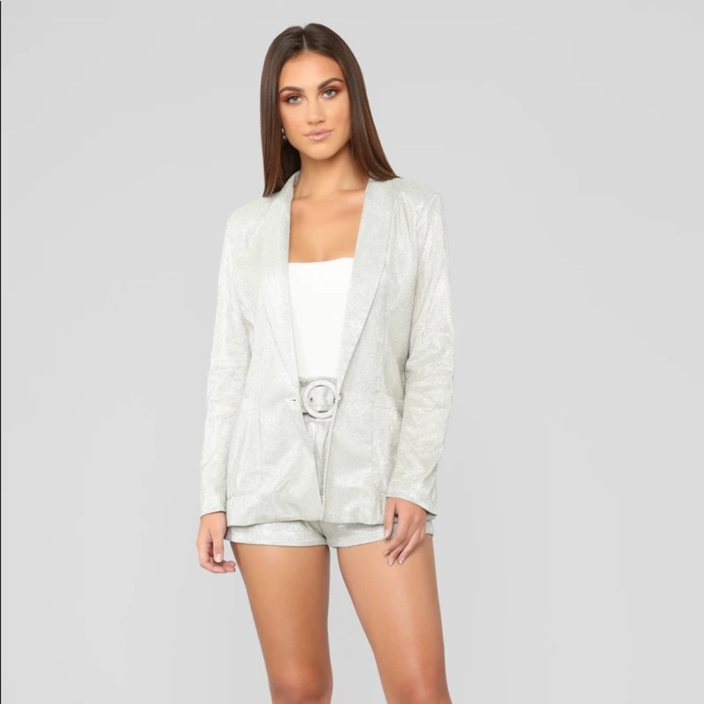 fashion nova natural glow glitter short set